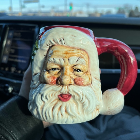 Vintage Hand painted ceramic 1996 Santa mug & Pitcher double faced Santa - Picture 12 of 12